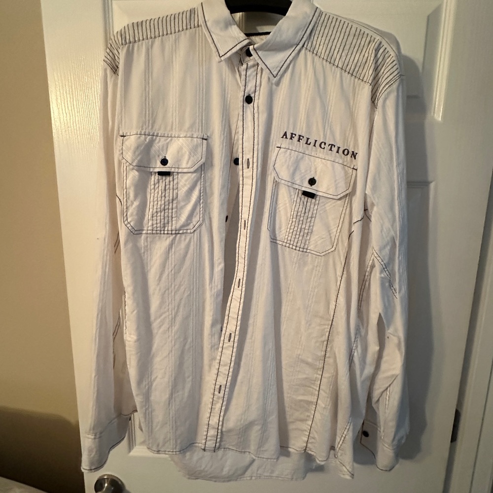 Affliction Black Label White Shirt